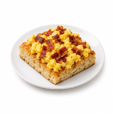 Souplantation Breakfast Egg Scramble Focaccia with Bacon