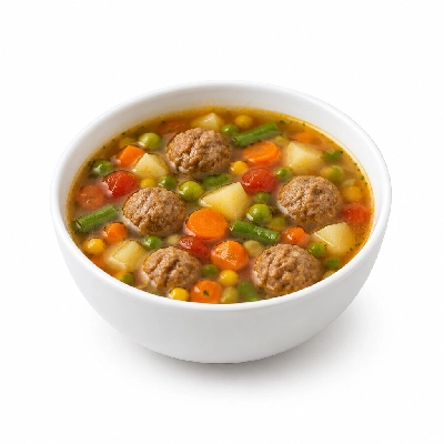 Souplantation Garden Vegetable with Meatballs