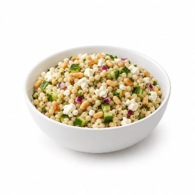 Souplantation Prepared Salads Greek Couscous with Feta Cheese & Pinenuts Vegetar