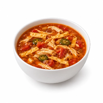 Souplantation Soups Chicken Tortilla W Jalapeno Chiles & Tomatoes (Low-Fat)