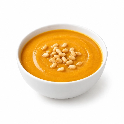 Souplantation Soups Creamy Pumpkin Bisque with Pine Nuts