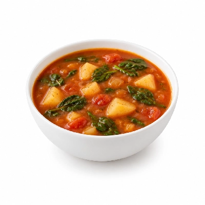 Souplantation Soups Potato Tomato & Spinach (Low-Fat Vegetarian)