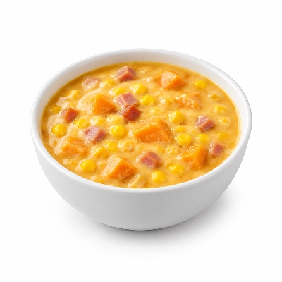 Souplantation Soups Sweet Potato Corn Chowder with Ham