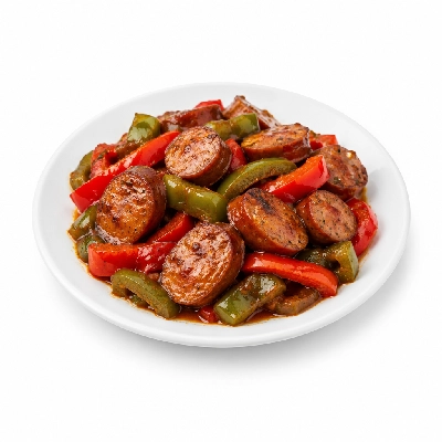Souplantation Spicy Italian Sausage & Peppers
