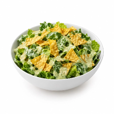 Souplantation Tossed Salads Green Chile Ranch with Spicy Tortilla Chips Vegetarian