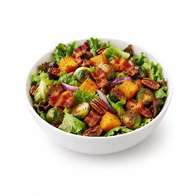 Souplantation Tossed Salads Spiced Pecan & Roasted Vegetable with Bacon