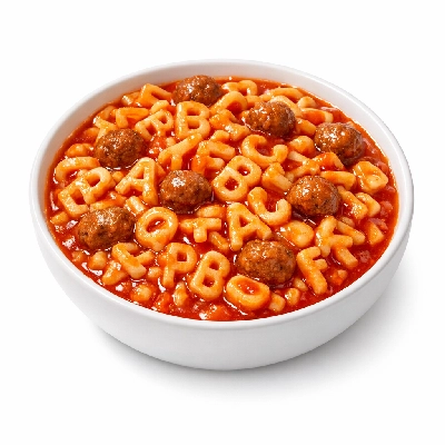 Spaghettios a to z's with meatballs