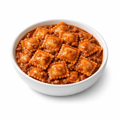 Spaghettios mini beef ravioli in meat sauce