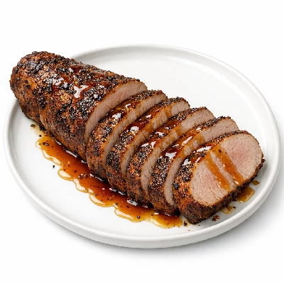 Spice Rubbed Pork Tenderloin with Maple Drizzle