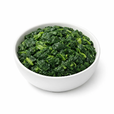Spinach frozen chopped or leaf cooked boiled drained without salt