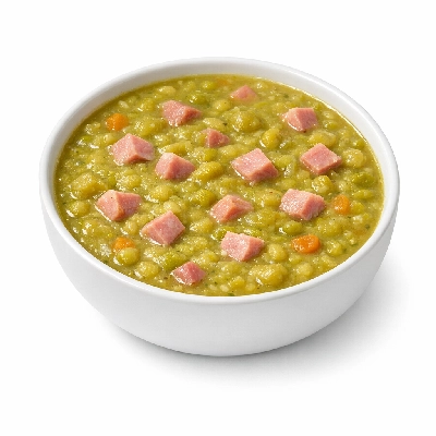 Soup pea split with ham canned chunky ready-to-serve