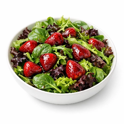 Spring Mix Salad & Balsamic Strawberries