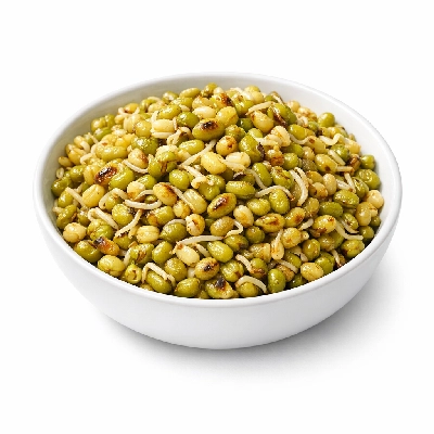 Sprouted mung beans stir fried