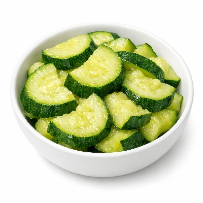 Squash summer zucchini includes skin frozen cooked boiled drained with salt