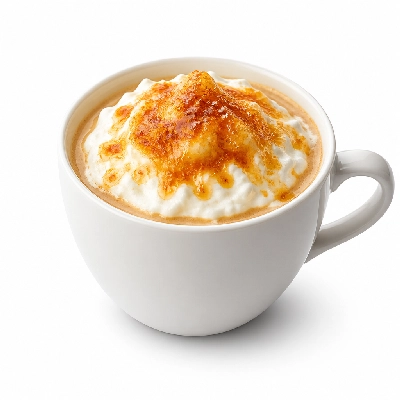 Starbucks Caramel Brulee Latte Coconut Whipped Cream