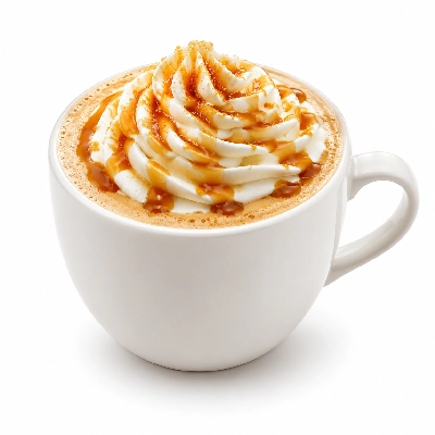 Starbucks Caramel Brulee Latte Nonfat Milk Whipped Cream