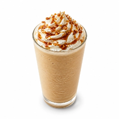 Starbucks Caramel Ribbon Crunch Frappuccino Whole Milk Venti