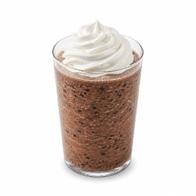 Starbucks Cold Beverages Mini Double Chocolaty Chip Frappuccino with Oat Milk and Whipped Cream