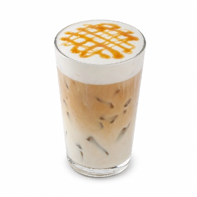 Starbucks Grande Iced Caramel Cloud Macchiato Soy Milk