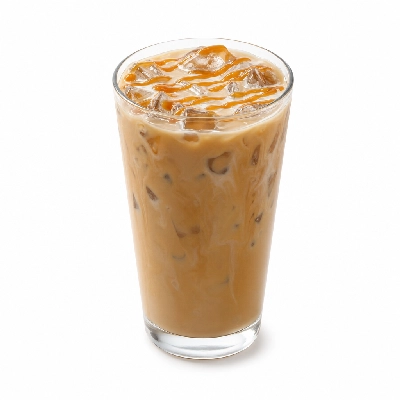 Starbucks Iced Coffee with Cream Sugar Free Vanilla and Caramel Drizzle Venti