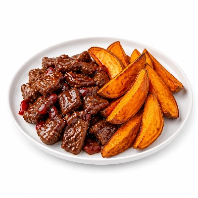 Starbucks Sweet Potato Wedges & Chilli Beef