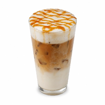 Starbucks Tall Iced Caramel Cloud Macchiato Almondmilk