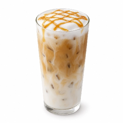 Starbucks Tall Iced Caramel Cloud Macchiato Coconutmilk