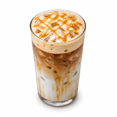 Starbucks Tall Iced Caramel Cloud Macchiato Nonfat Milk