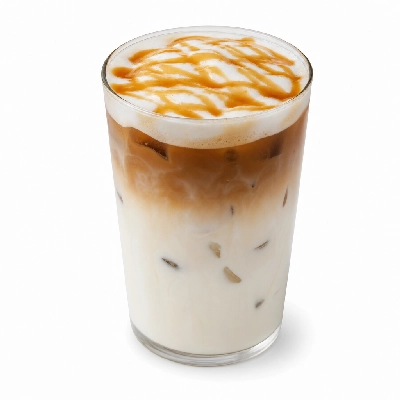 Starbucks Tall Iced Caramel Cloud Macchiato Whole Milk