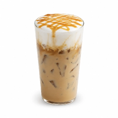 Starbucks Venti Iced Caramel Cloud Macchiato 2% Milk