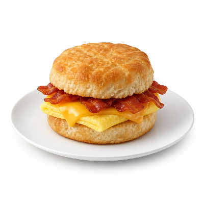 Steak 'n Shake Breakfast Bacon Egg and Cheese Biscuit