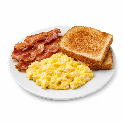 Steak 'n Shake Breakfast Kid's Egg (Scrambled) Bacon and Toast