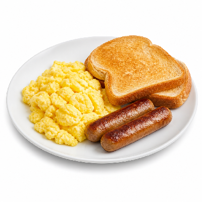 Steak 'n Shake Breakfast Kid's Egg (Scrambled) Sausage and Toast