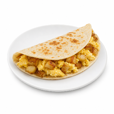 Steak 'n Shake Breakfast Potato and Egg Taco