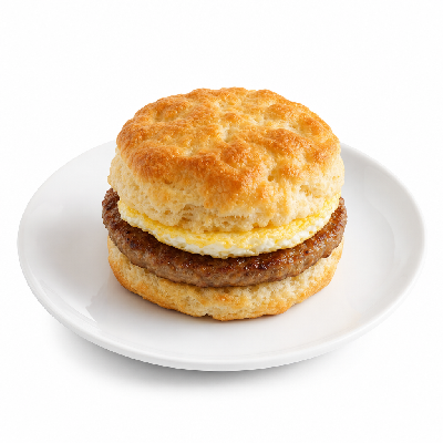 Steak 'n Shake Breakfast Sausage and Egg Biscuit