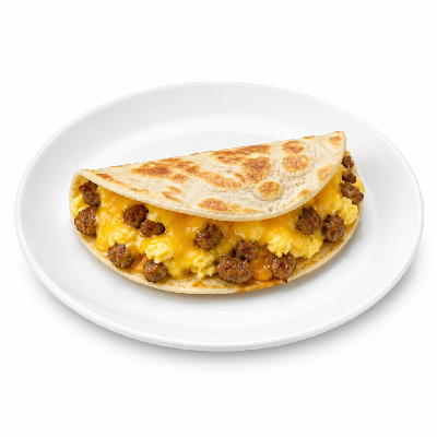 Steak 'n Shake Breakfast Sausage Egg and Cheese Taco
