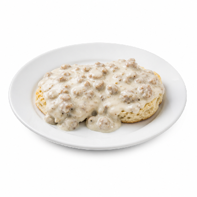 Steak 'n Shake Breakfast Sausage Gravy and Biscuits (Half Order)