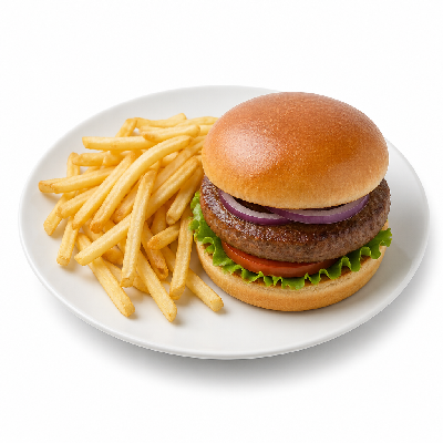 Steak 'n Shake Kids Jr. Steakburger and Fries