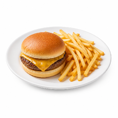 Steak 'n Shake Kids Jr. Steakburger with Cheese and Fries
