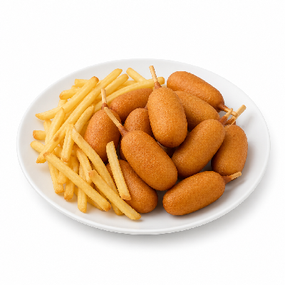 Steak 'n Shake Kids Mini Corn Dogs and Fries