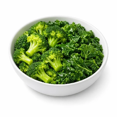 Steamed Broccoli and Kale