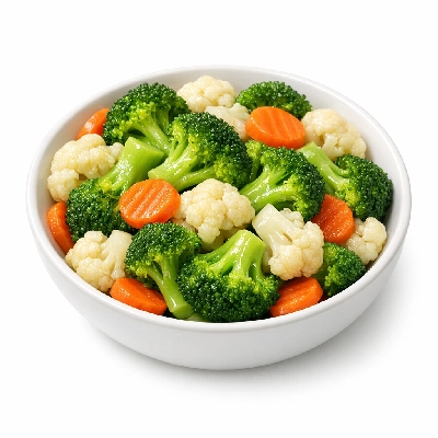 Steamed Broccoli and Mixed Vegetables