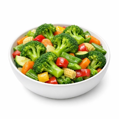 Steamed Broccoli and Vegetables