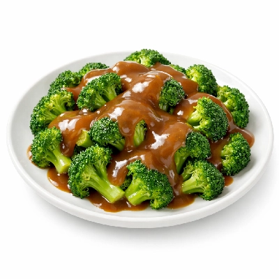 Steamed Broccoli with Gravy