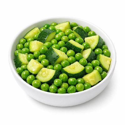 Steamed Peas and Zucchini
