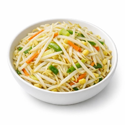 Stir-fried bean sprouts with vegetables