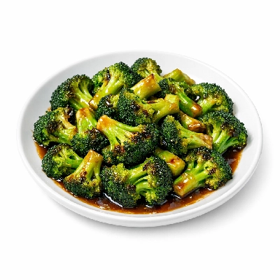Stir-fried broccoli with sauce