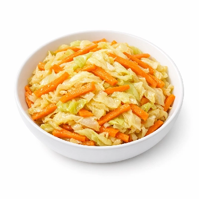 Stir-fried carrots and cabbage