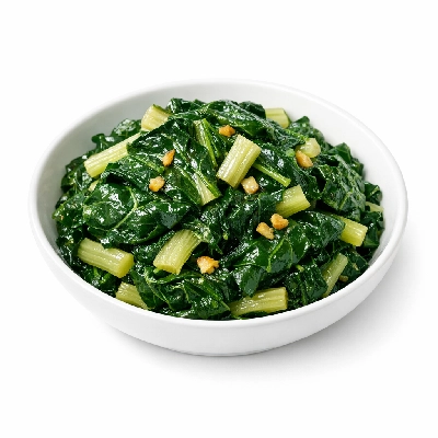 Stir-fried chard with garlic