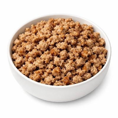 Stir-fried ground turkey
